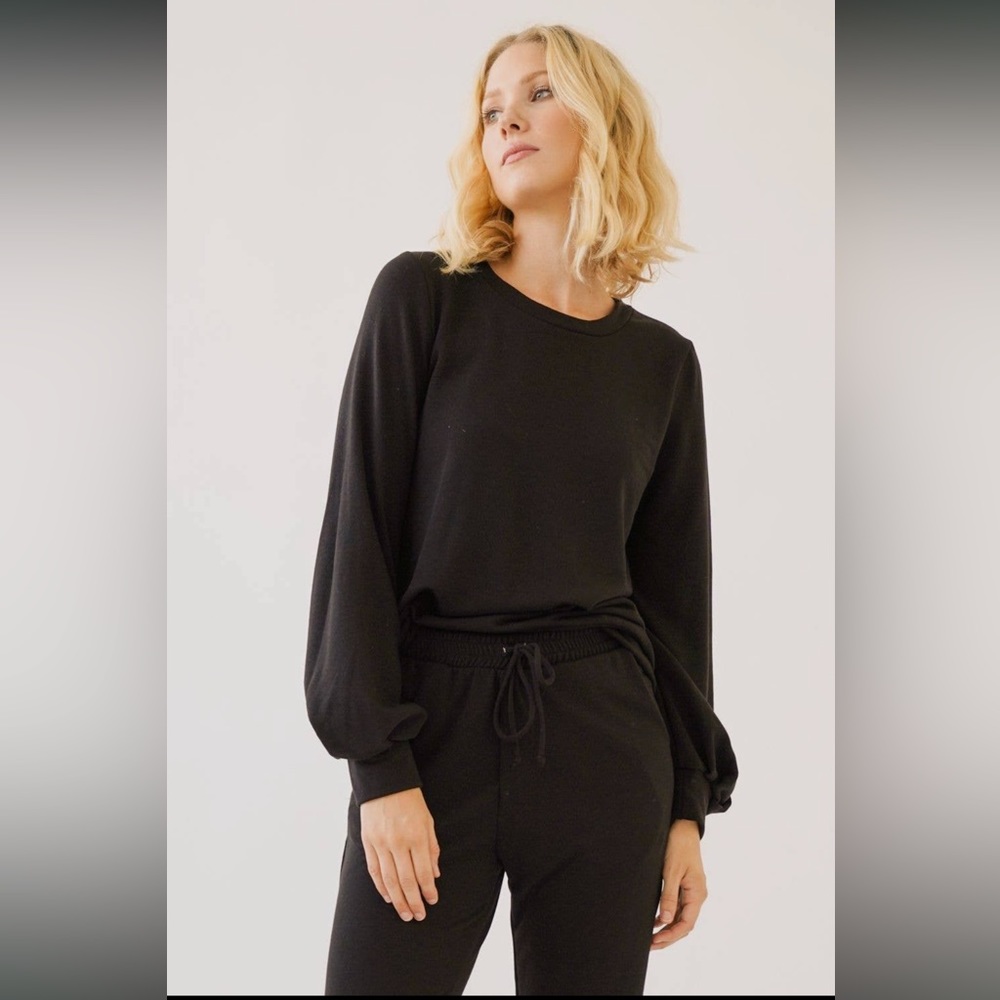 🆕Sweatsuit Jogger Loungewear Terry Set Black S, M & L Available - Picture 2 of 9